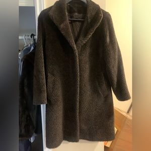 Wool alpaca mohair coat, classy and warm.